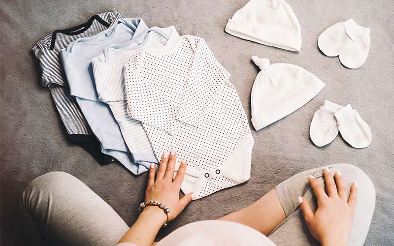 organizing baby clothes